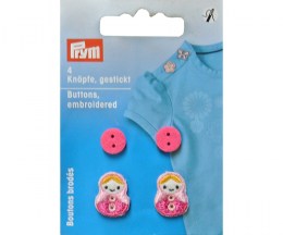Embroidered Buttons Russian Dolls PRYM-312400